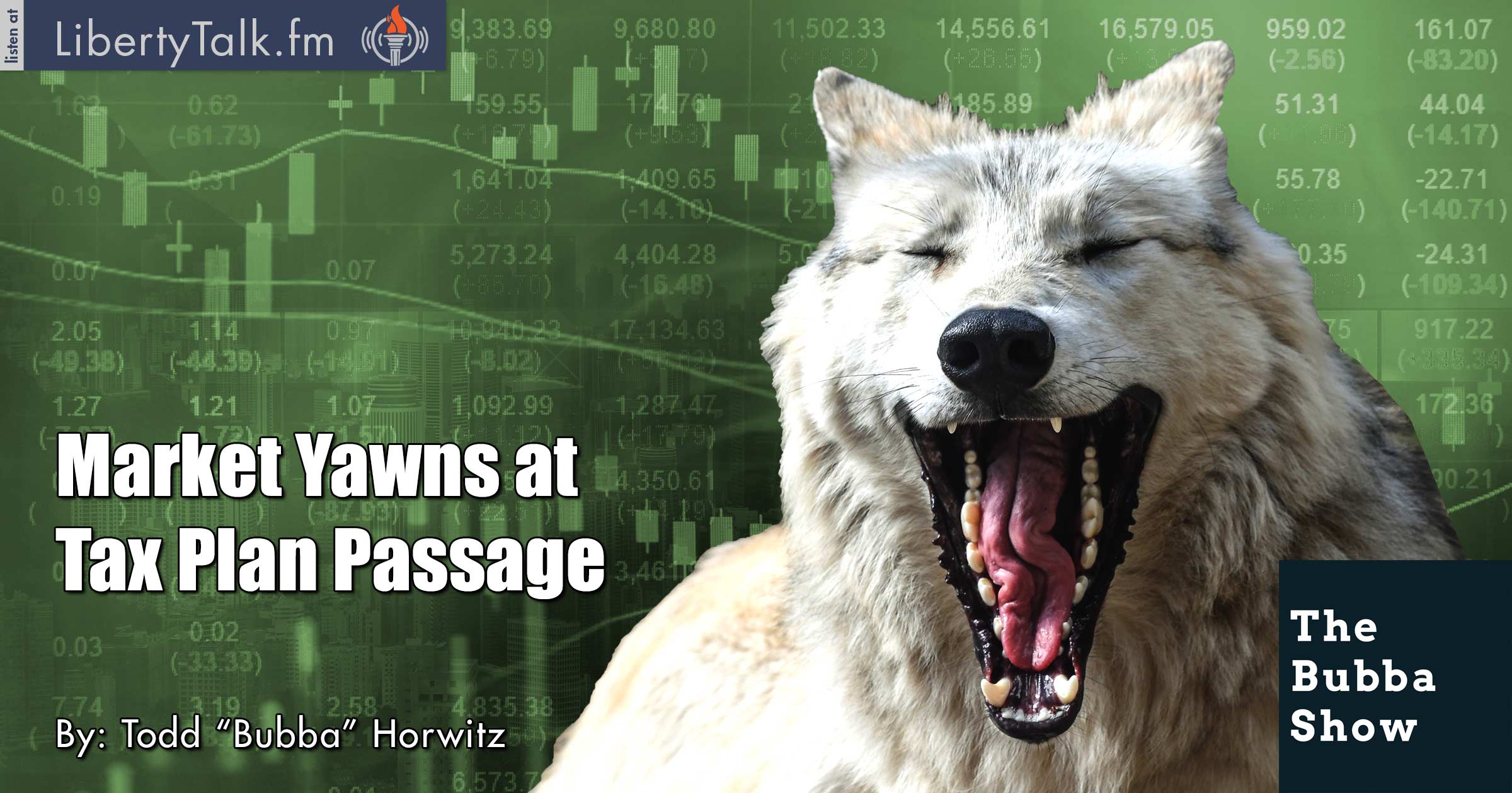 Market Yawns at Tax Plan Passage - The Bubba Show