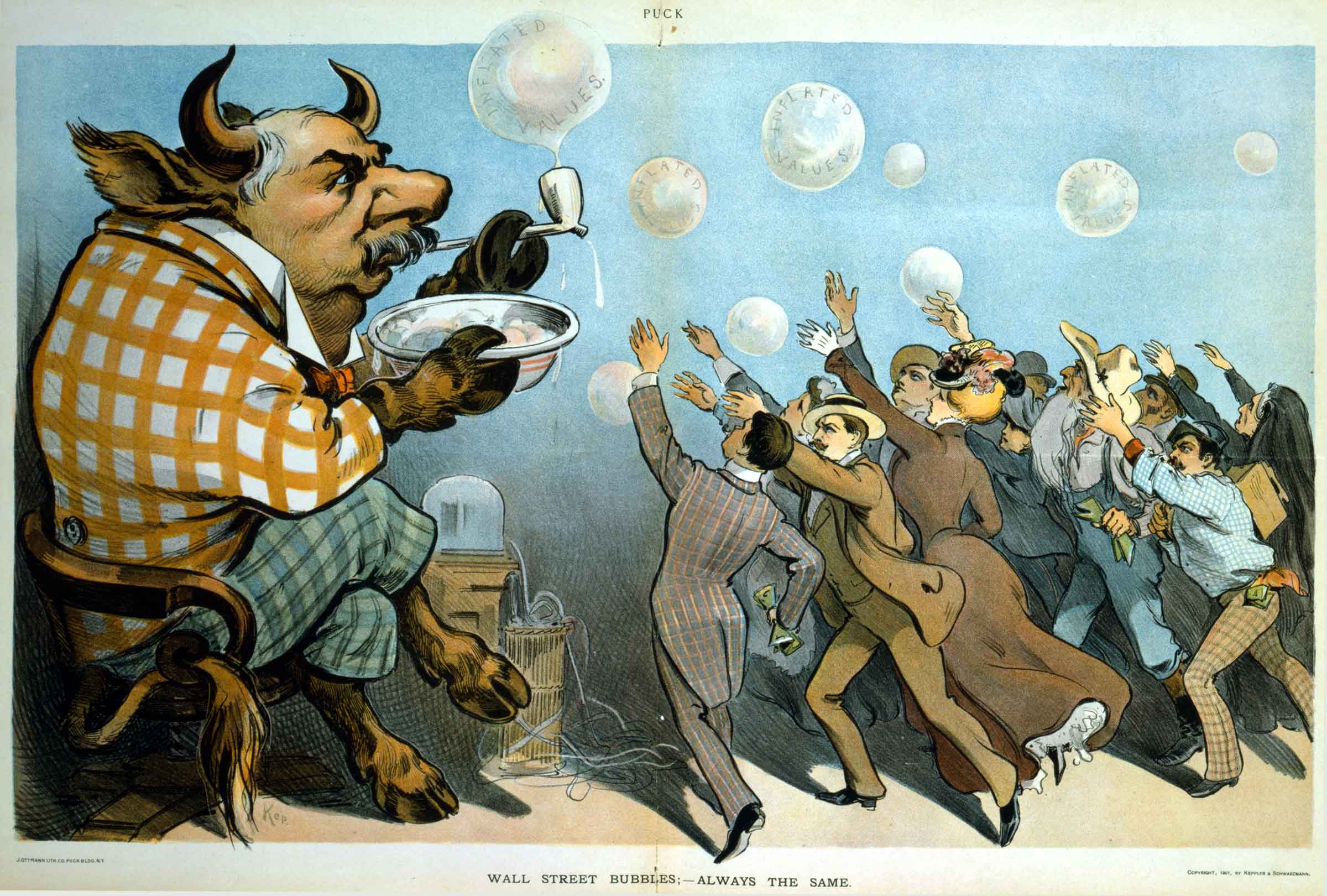 Wall Street Bubbles Always the Same - PUCK 1901 Public Domain
