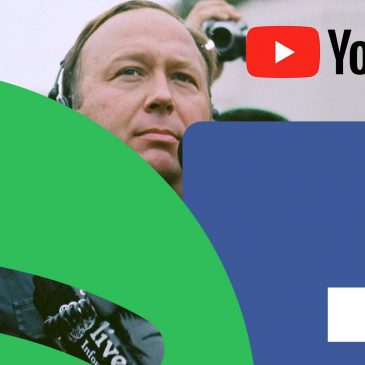 Free Speech Crisis Alex Jones Social Media Apple Facebook Spotify YouTube