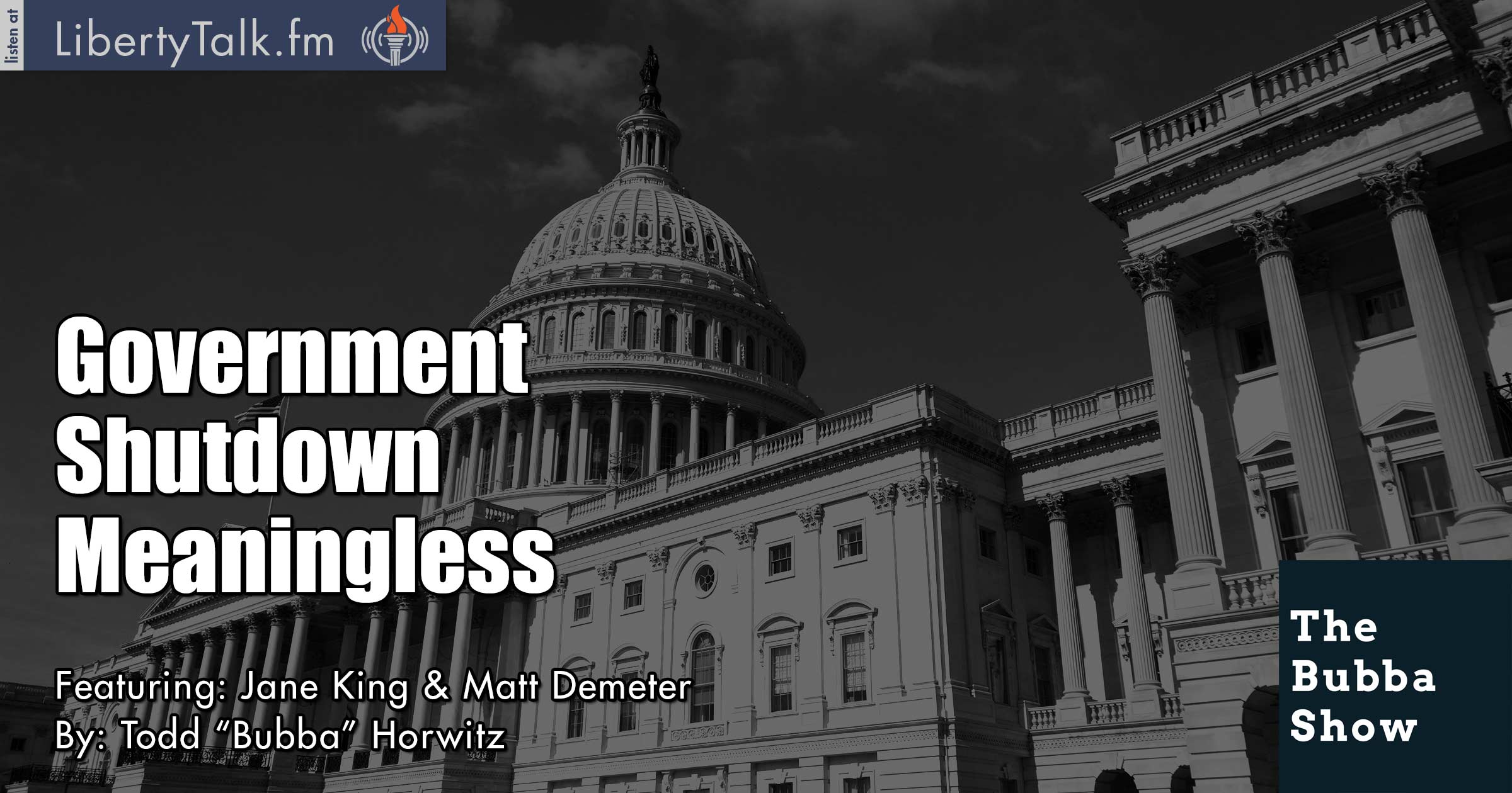 Government Shutdown Meaningless - The Bubba Show