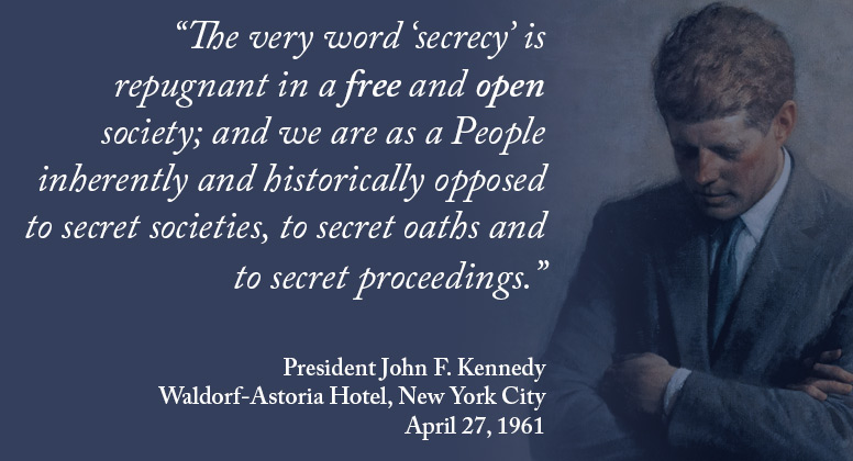 John F. Kennedy Quote on Secrecy