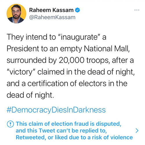 Raheem Kassam Suspended for Tweeting Democracy Dies in Darkness FEATURED